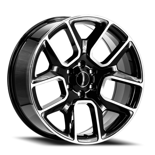 O.E. REVOLUTION C-16 22X9 24 6X139.7 GLOSS BLACK & MACHINED