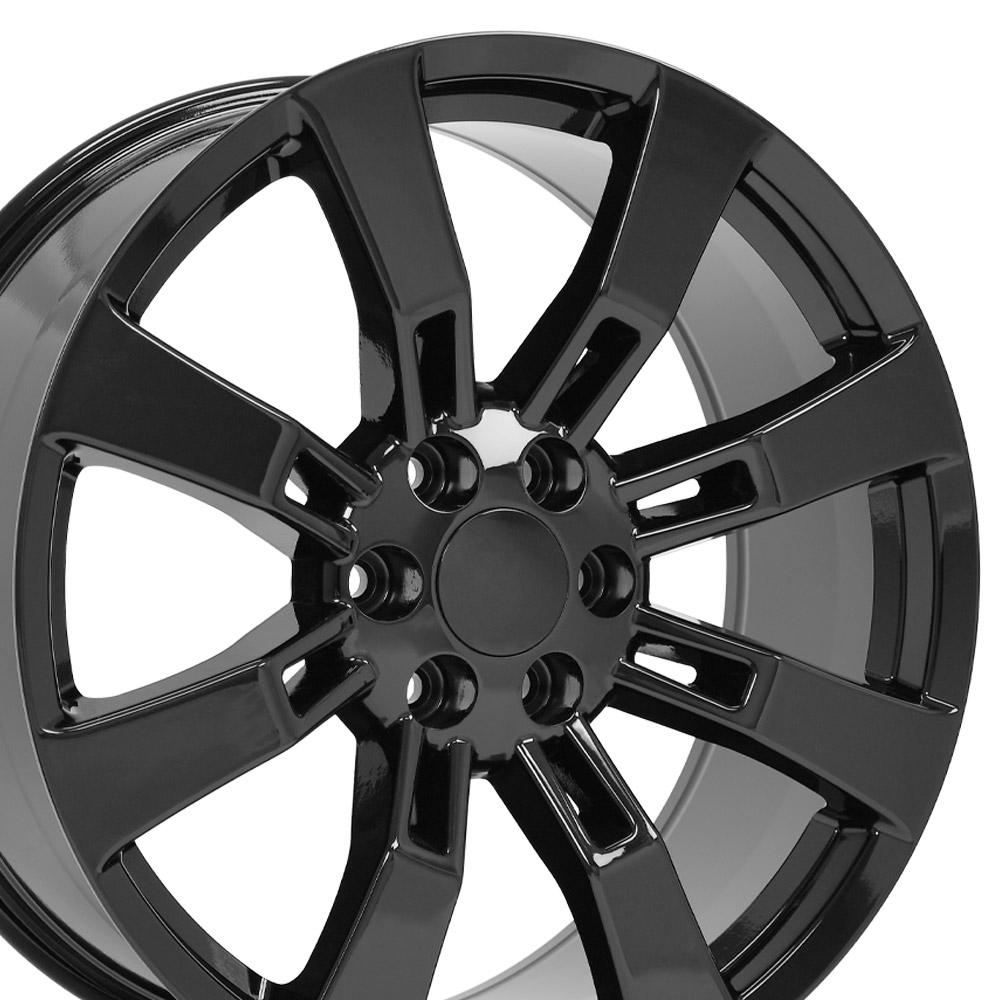 22" Replica Wheel CA82 Fits Cadillac Escalade 22x9 Black Wheel