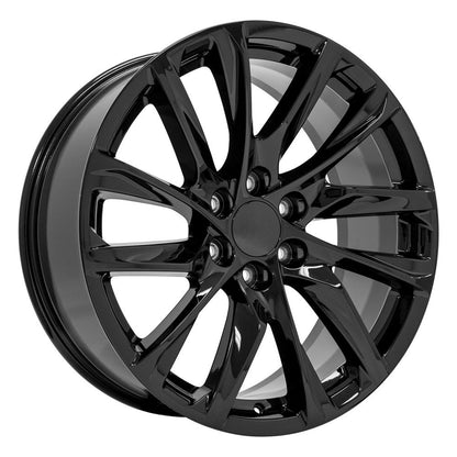 22" Replica Wheel CA90 Fits Cadillac Escalade 22x9 Gloss Black Wheel
