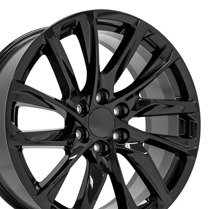 22" Replica Wheel CA90 Fits Cadillac Escalade 22x9 Gloss Black Wheel