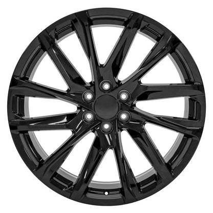 24" Replica Wheel CA90 Fits Cadillac Escalade 24x10 Gloss Black Wheel
