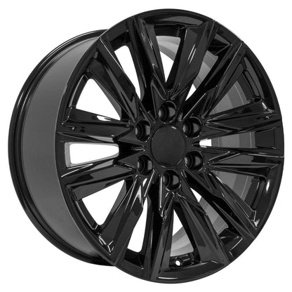 20" Replica Wheel CA91 Fits Cadillac Escalade 20x9 Gloss Black Wheel