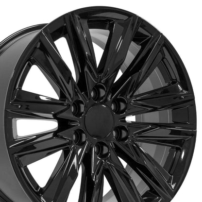 20" Replica Wheel CA91 Fits Cadillac Escalade 20x9 Gloss Black Wheel