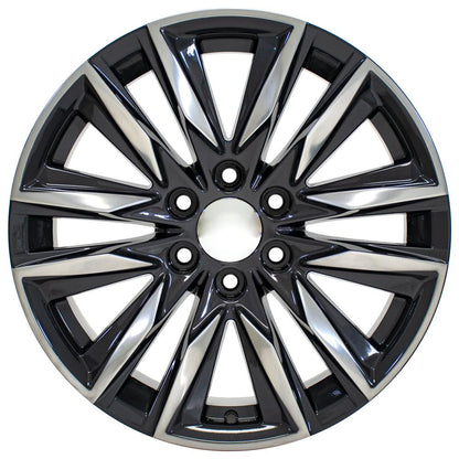 20" Replica Wheel CA91 Fits Cadillac Escalade 20x9 Gunmetal with Polished Face Wheel