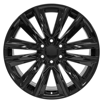 22" Replica Wheel CA91 Fits Cadillac Escalade 22x9 Gloss Black Wheel
