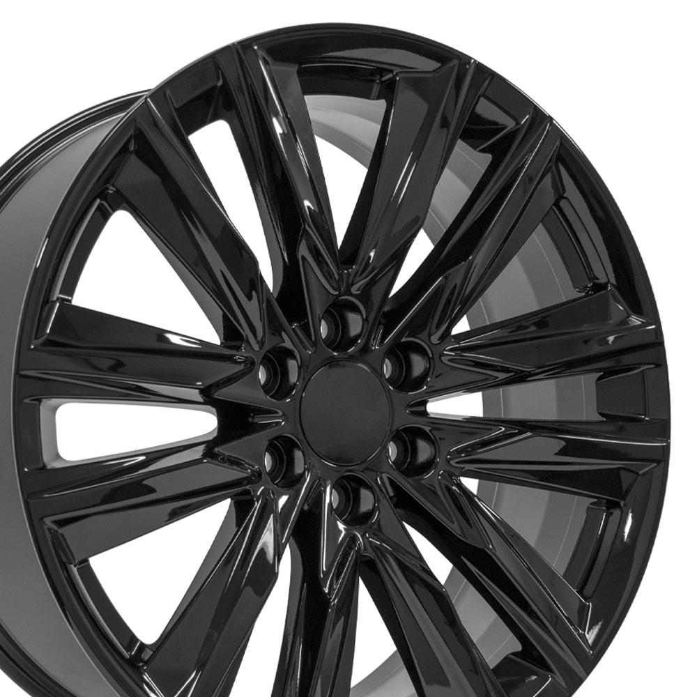 22" Replica Wheel CA91 Fits Cadillac Escalade 22x9 Gloss Black Wheel