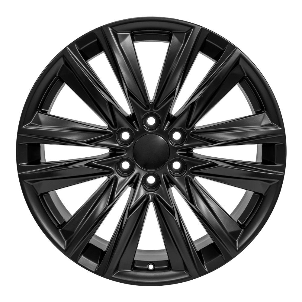 22" Replica Wheel CA91 Fits Cadillac Escalade 22x9 Satin Black Wheel