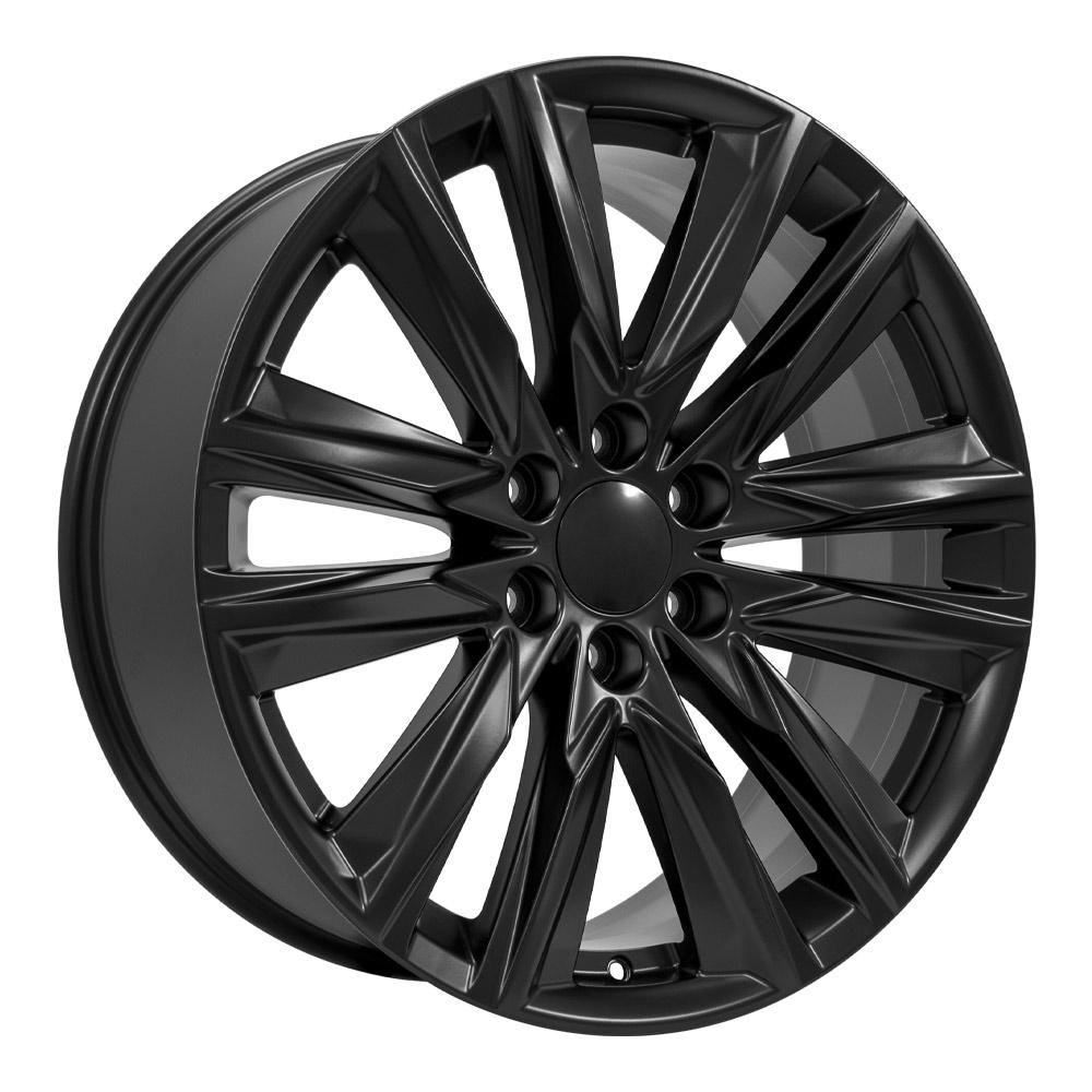 22" Replica Wheel CA91 Fits Cadillac Escalade 22x9 Satin Black Wheel