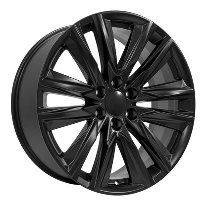 22" Replica Wheel CA91 Fits Cadillac Escalade 22x9 Satin Black Wheel