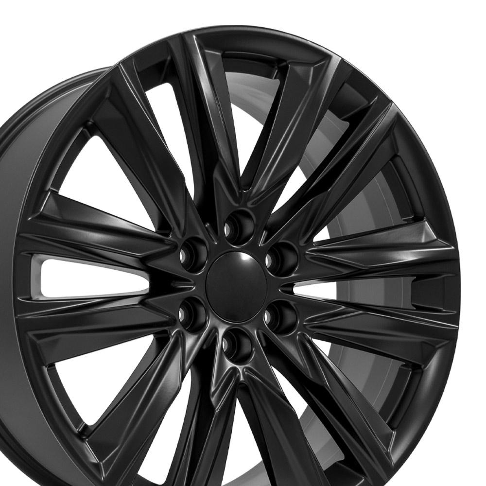 22" Replica Wheel CA91 Fits Cadillac Escalade 22x9 Satin Black Wheel