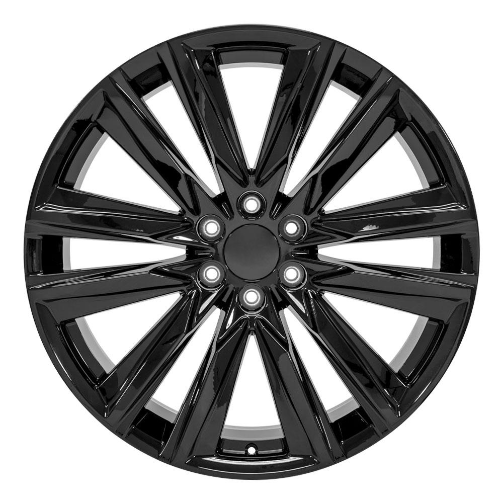 24" Replica Wheel CA91 Fits Cadillac Escalade 24x10 Gloss Black Wheel