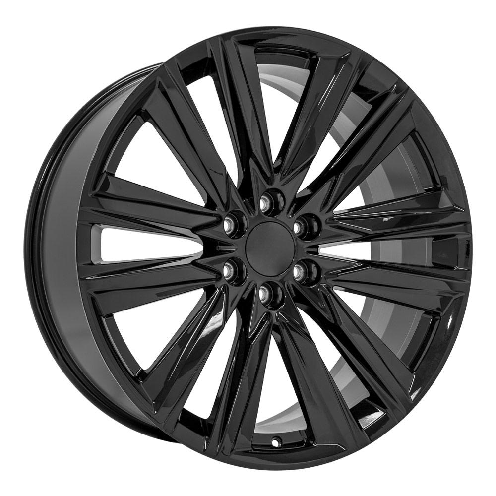 24" Replica Wheel CA91 Fits Cadillac Escalade 24x10 Gloss Black Wheel