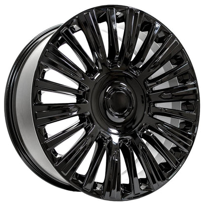 22" Replica Wheel CA92 Fits Cadillac Escalade 22x9 Gloss Black Wheel