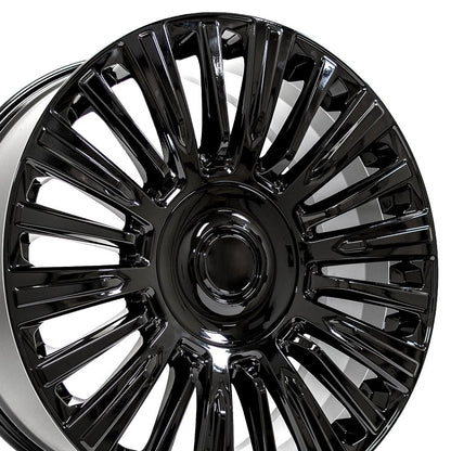 22" Replica Wheel CA92 Fits Cadillac Escalade 22x9 Gloss Black Wheel