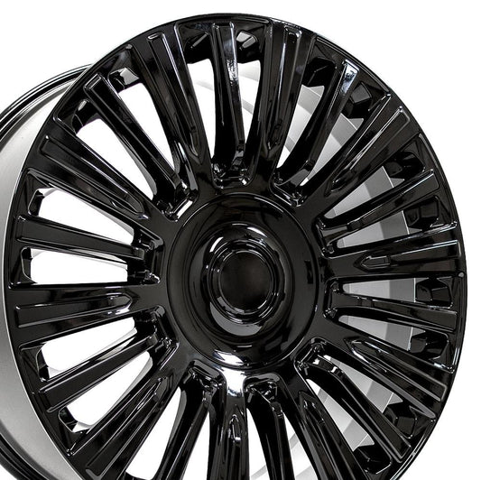 22" Replica Wheel CA92 Fits Cadillac Escalade 22x9 Gloss Black Wheel