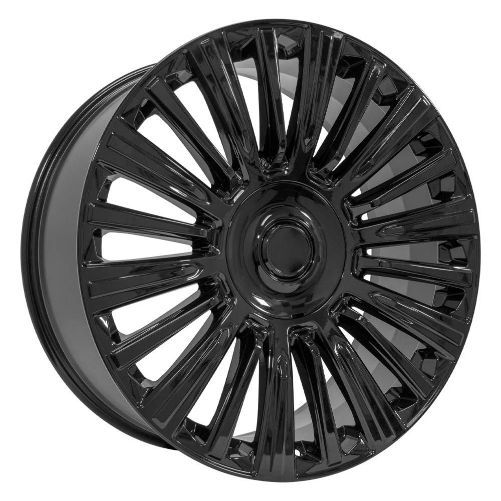 24" Replica Wheel CA92 Fits Cadillac Escalade 24x10 Gloss Black Wheel