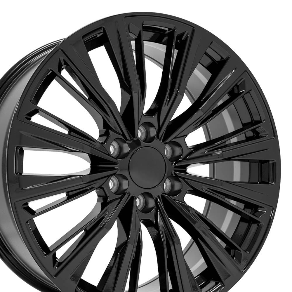 22" Replica Wheel CA93 Fits Cadillac Escalade 22x9 Gloss Black Wheel