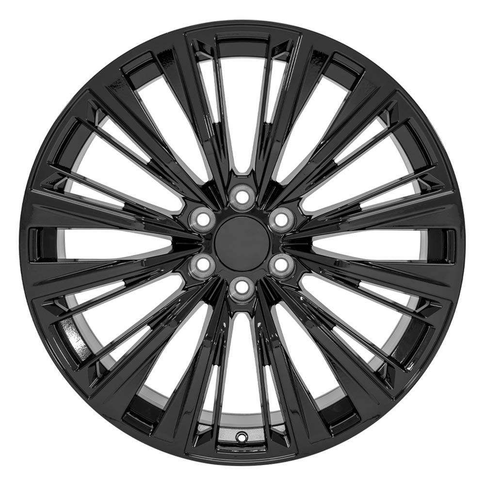 24" Replica Wheel CA93 Fits Cadillac Escalade 24x10 Gloss Black Wheel