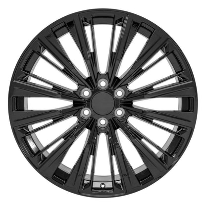 24" Replica Wheel CA93 Fits Cadillac Escalade 24x10 Gloss Black Wheel