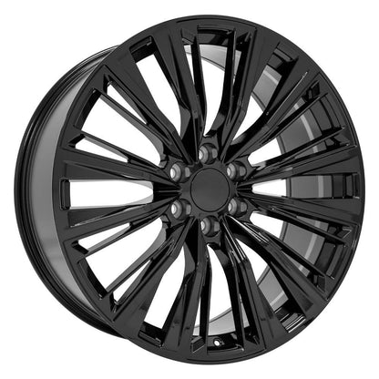 24" Replica Wheel CA93 Fits Cadillac Escalade 24x10 Gloss Black Wheel