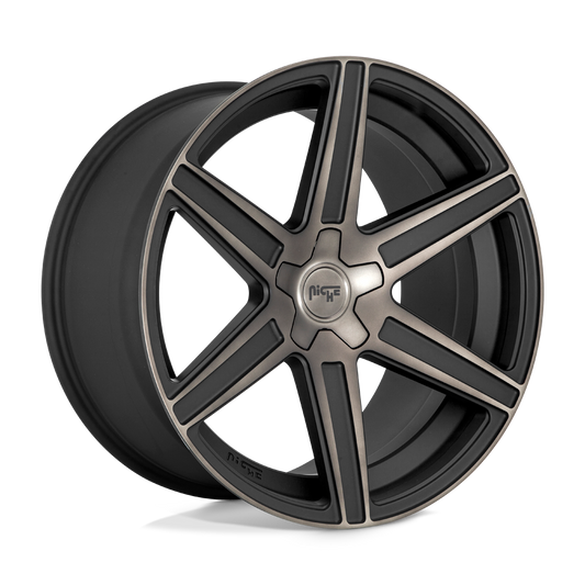 Niche 1Pc M236 CARINA - 20x10.5 20mm 5x114.3 MATTE MACH DOUBLE DARK TINT Wheel | M236200565+20