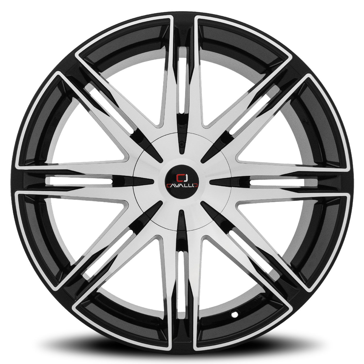 CAVALLO CLV-18 24X9 25 6X135/6X139.7 GLOSS BLACK & MACHINED