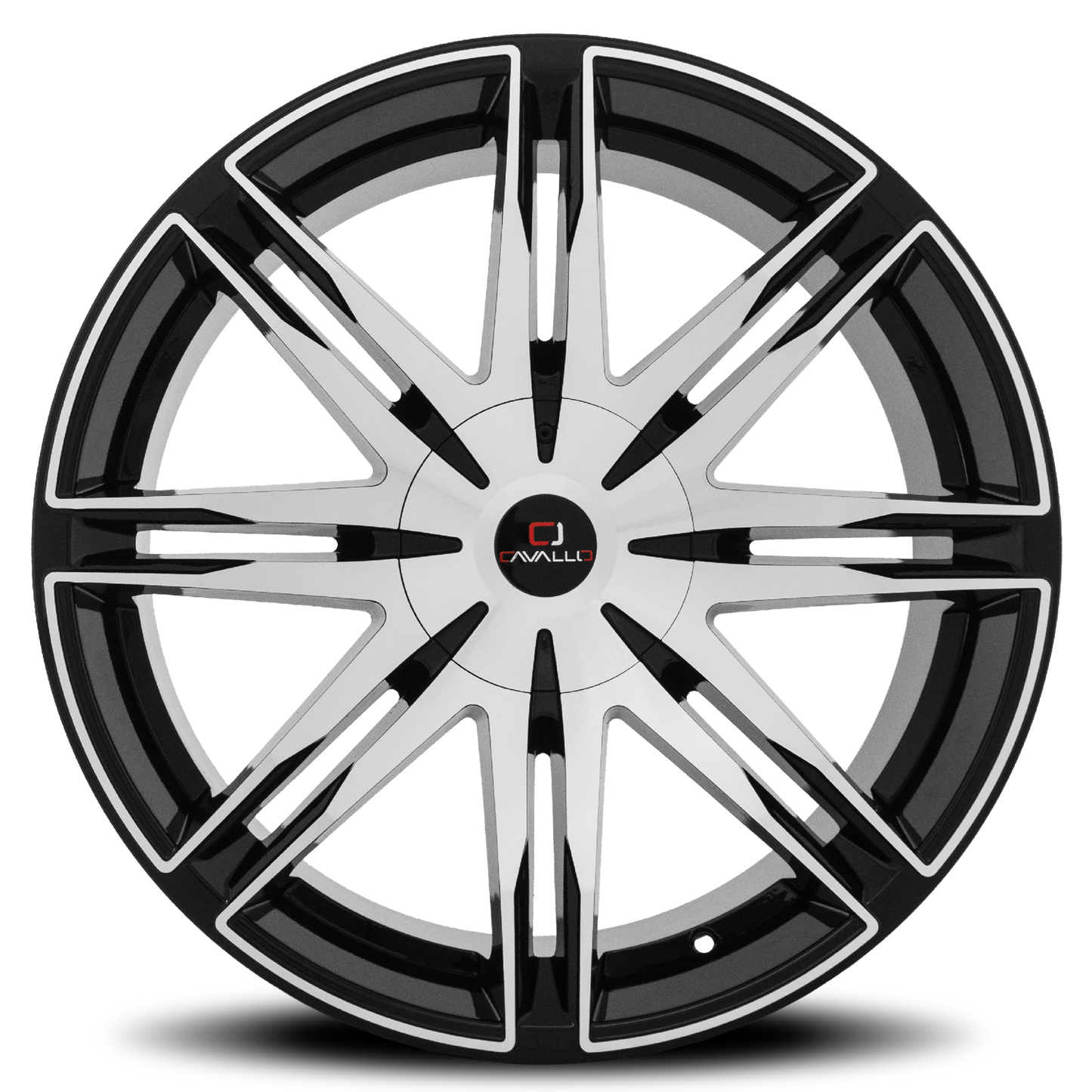 CAVALLO CLV-18 24X9 18 5X115/5X139.7 GLOSS BLACK & MACHINED