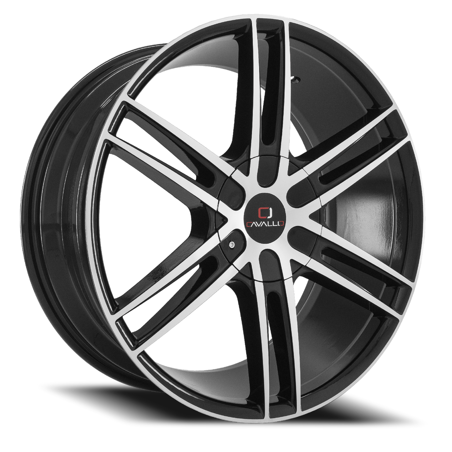 CAVALLO CLV-20 20X8.5 25 6X135/6X139.7 GLOSS BLACK & MACHINED