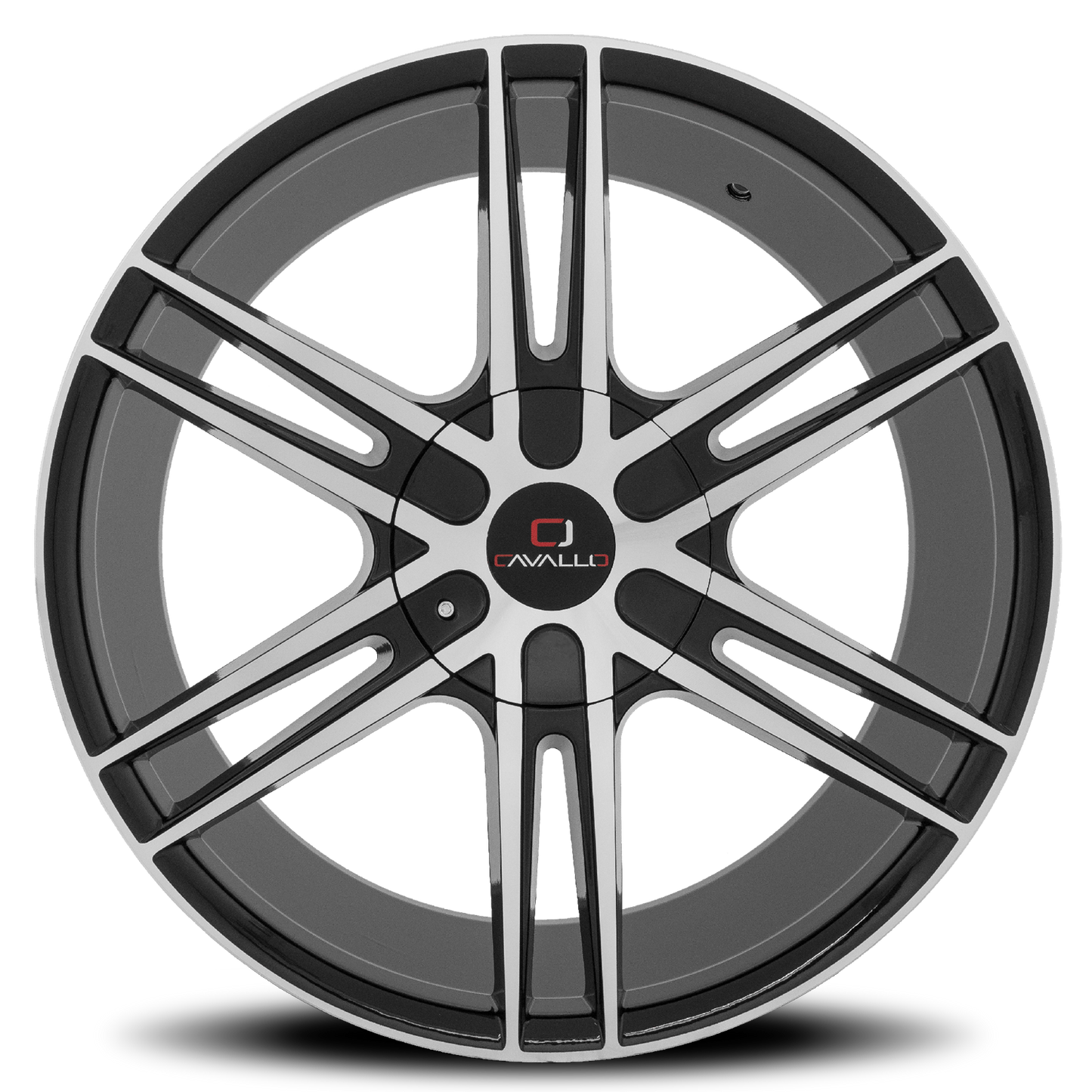 CAVALLO CLV-20 20X8.5 25 6X135/6X139.7 GLOSS BLACK & MACHINED