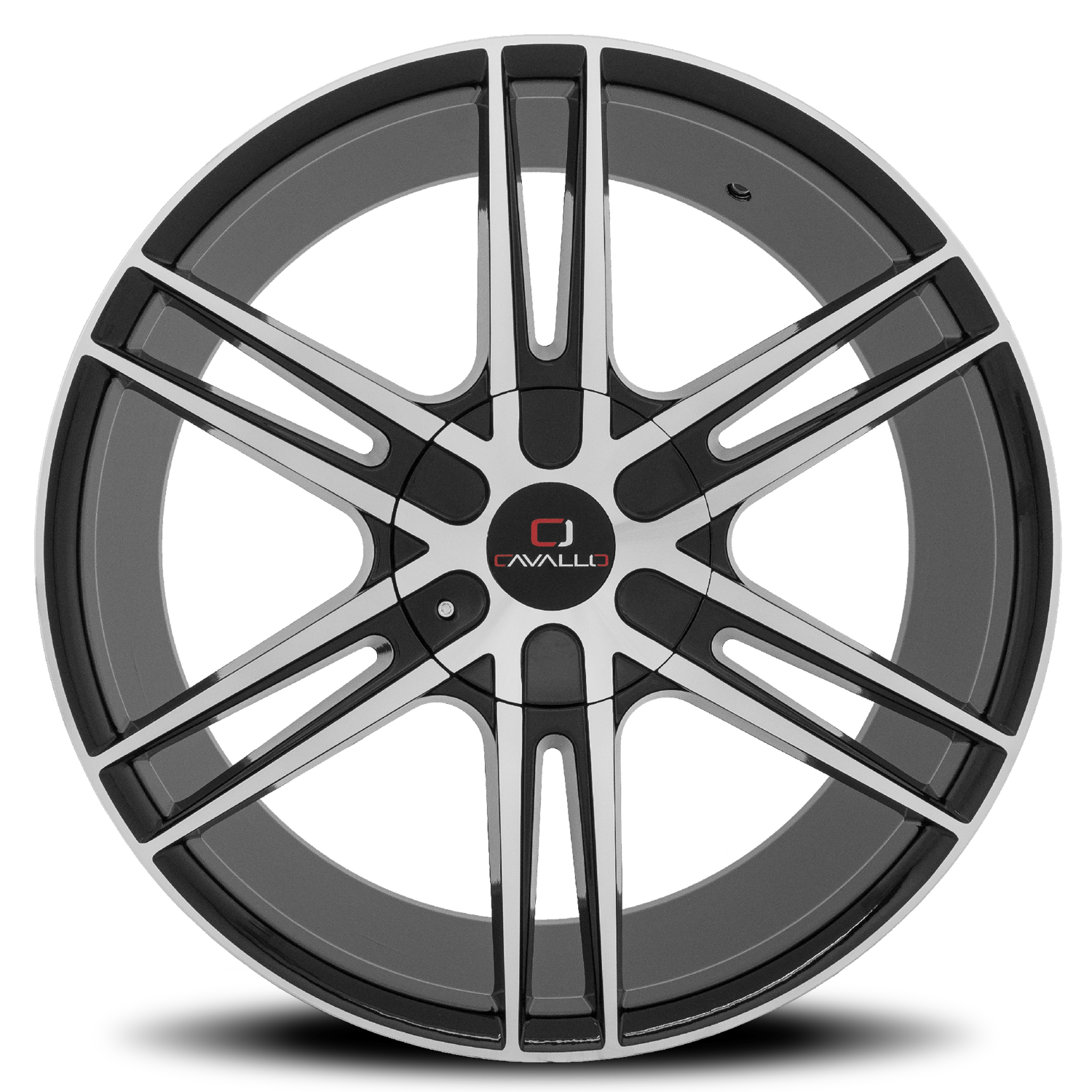 CAVALLO CLV-20 20X8.5 25 6X135/6X139.7 GLOSS BLACK & MACHINED