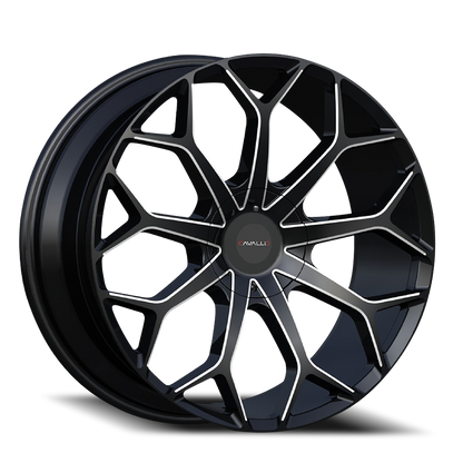 CAVALLO CLV-22 24X9 30 6X135/6X139.7 GLOSS BLACK & MILLED