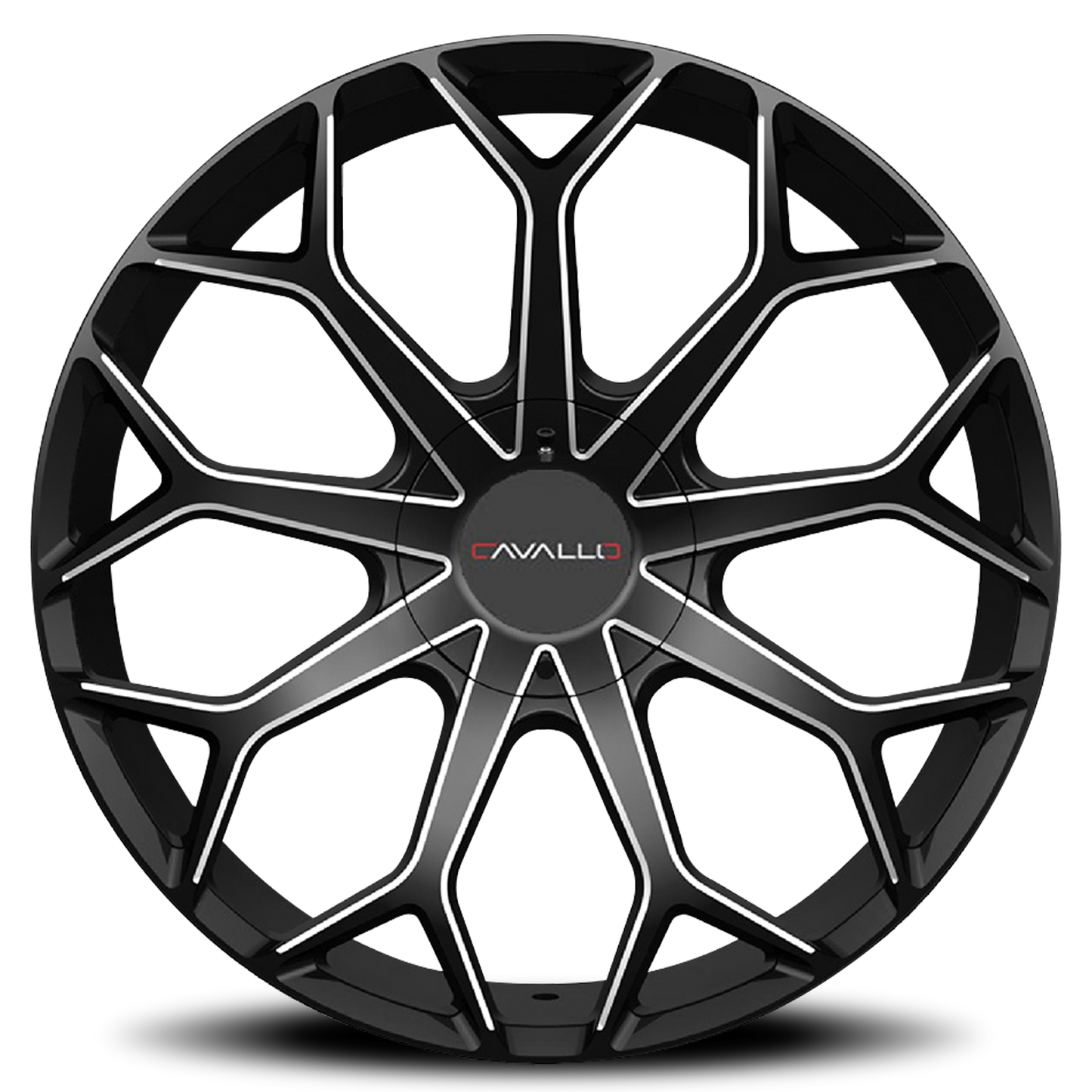 CAVALLO CLV-22 24X9 30 6X135/6X139.7 GLOSS BLACK & MILLED