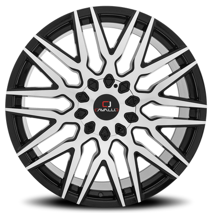 CAVALLO CLV-24 22X9.5 15 5X115/5X120 GLOSS BLACK & MACHINED