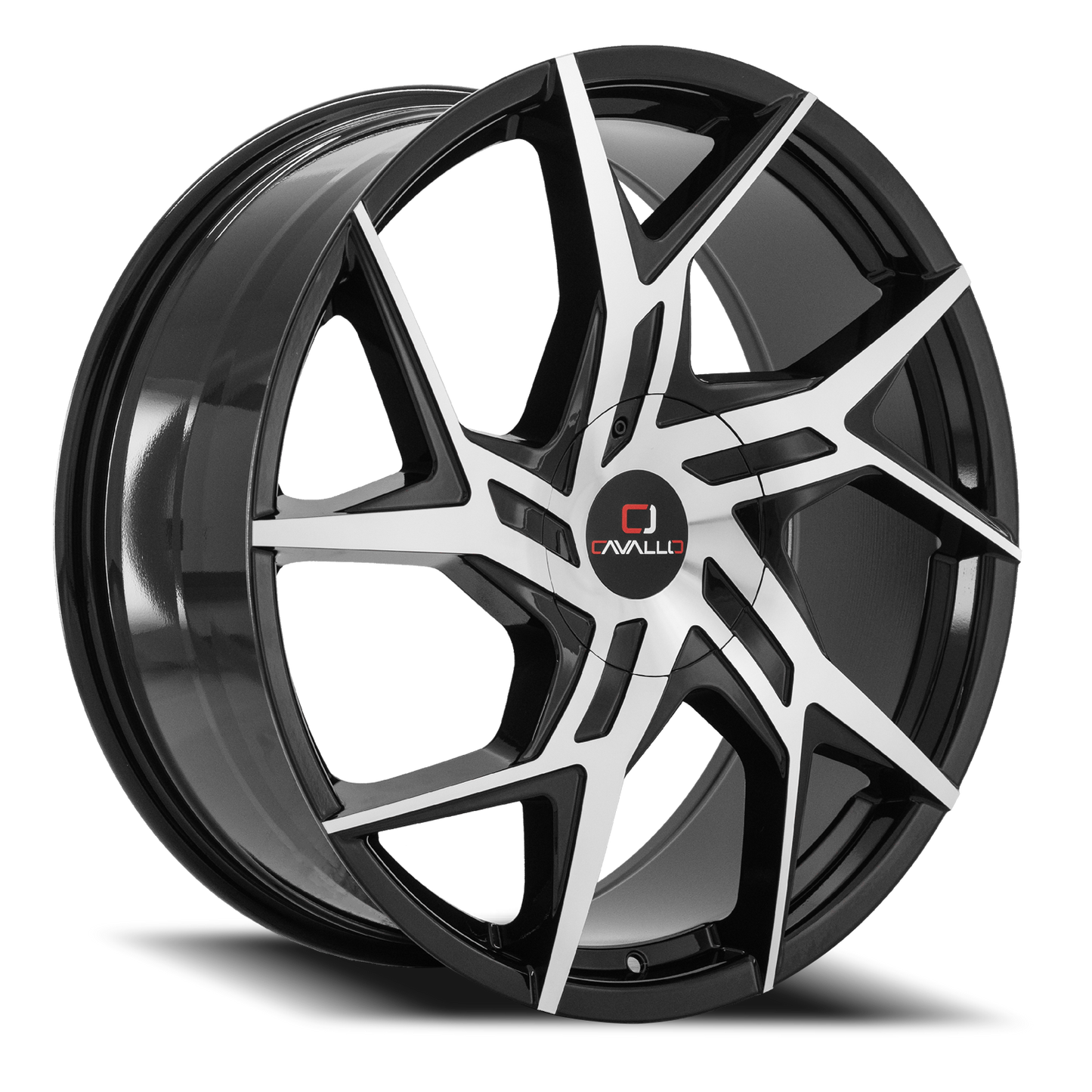 CAVALLO CLV-26 20X8.5 35 5X110/5X114.3 GLOSS BLACK & MACHINED
