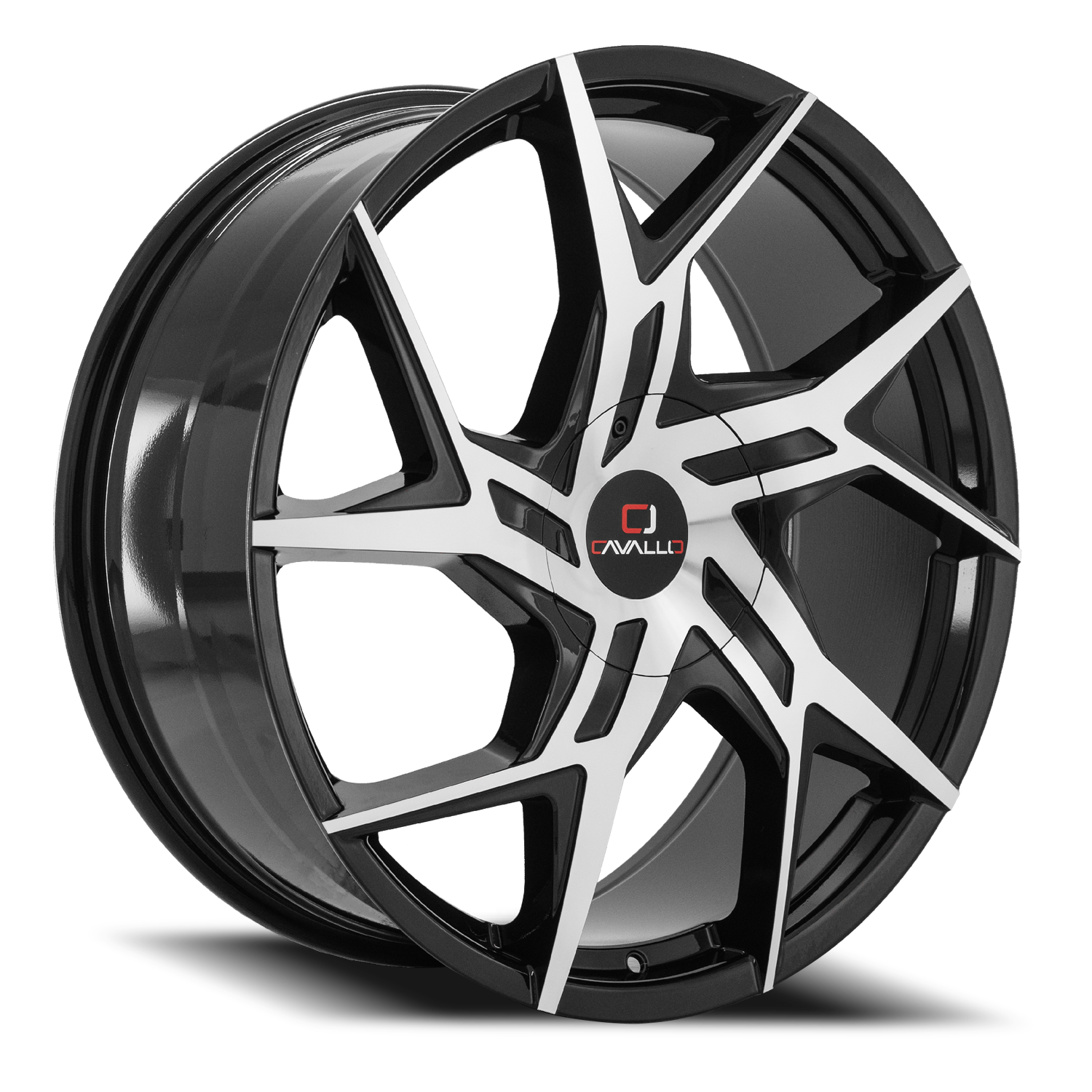 CAVALLO CLV-26 20X8.5 35 5X110/5X114.3 GLOSS BLACK & MACHINED