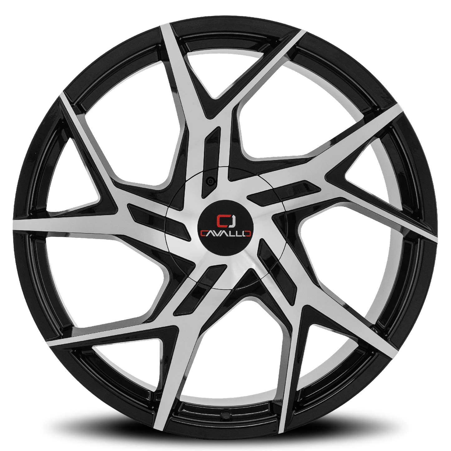 CAVALLO CLV-26 20X8.5 35 5X110/5X114.3 GLOSS BLACK & MACHINED