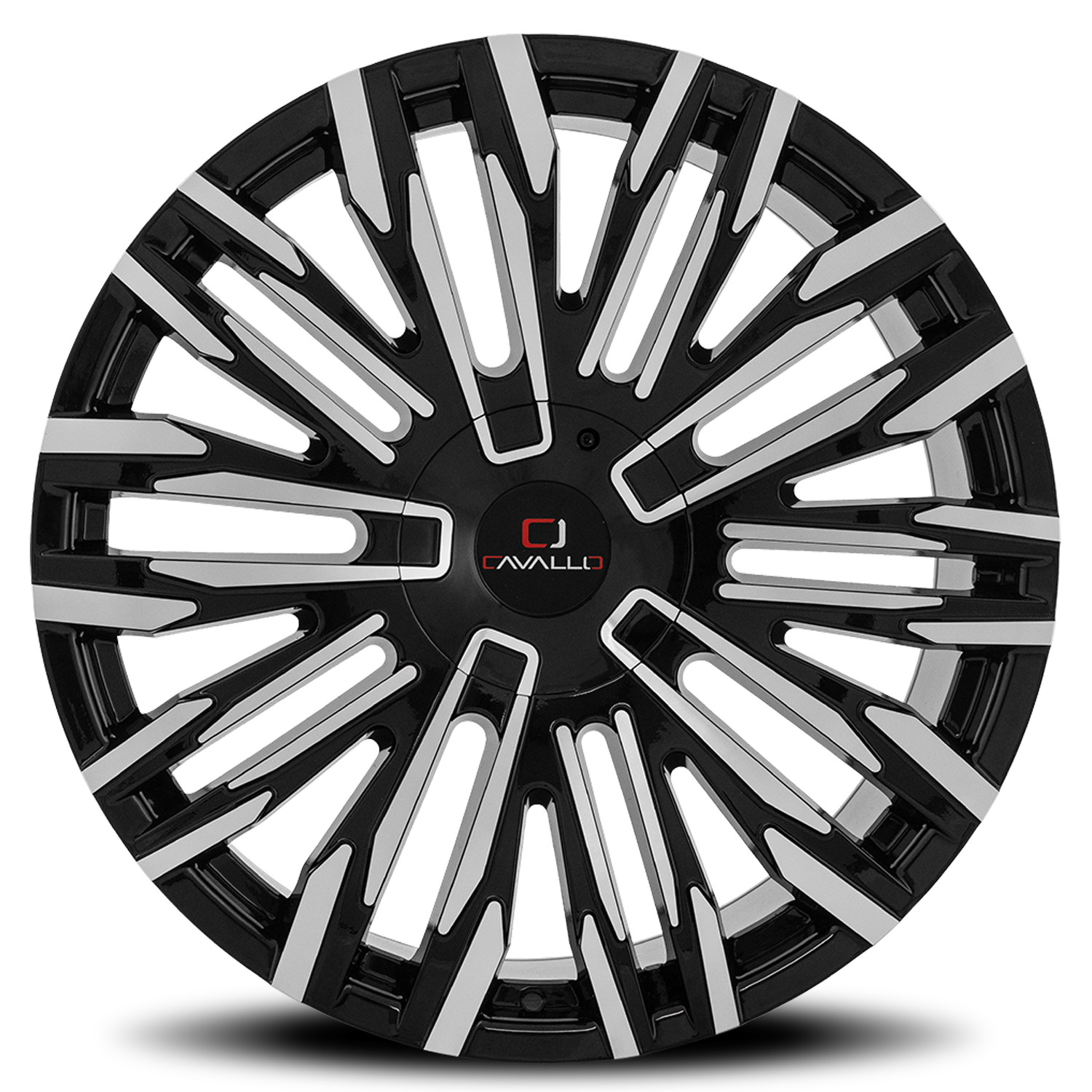CAVALLO CLV-28 22X8.5 38 5X114.3/5X120 GLOSS BLACK & MACHINED