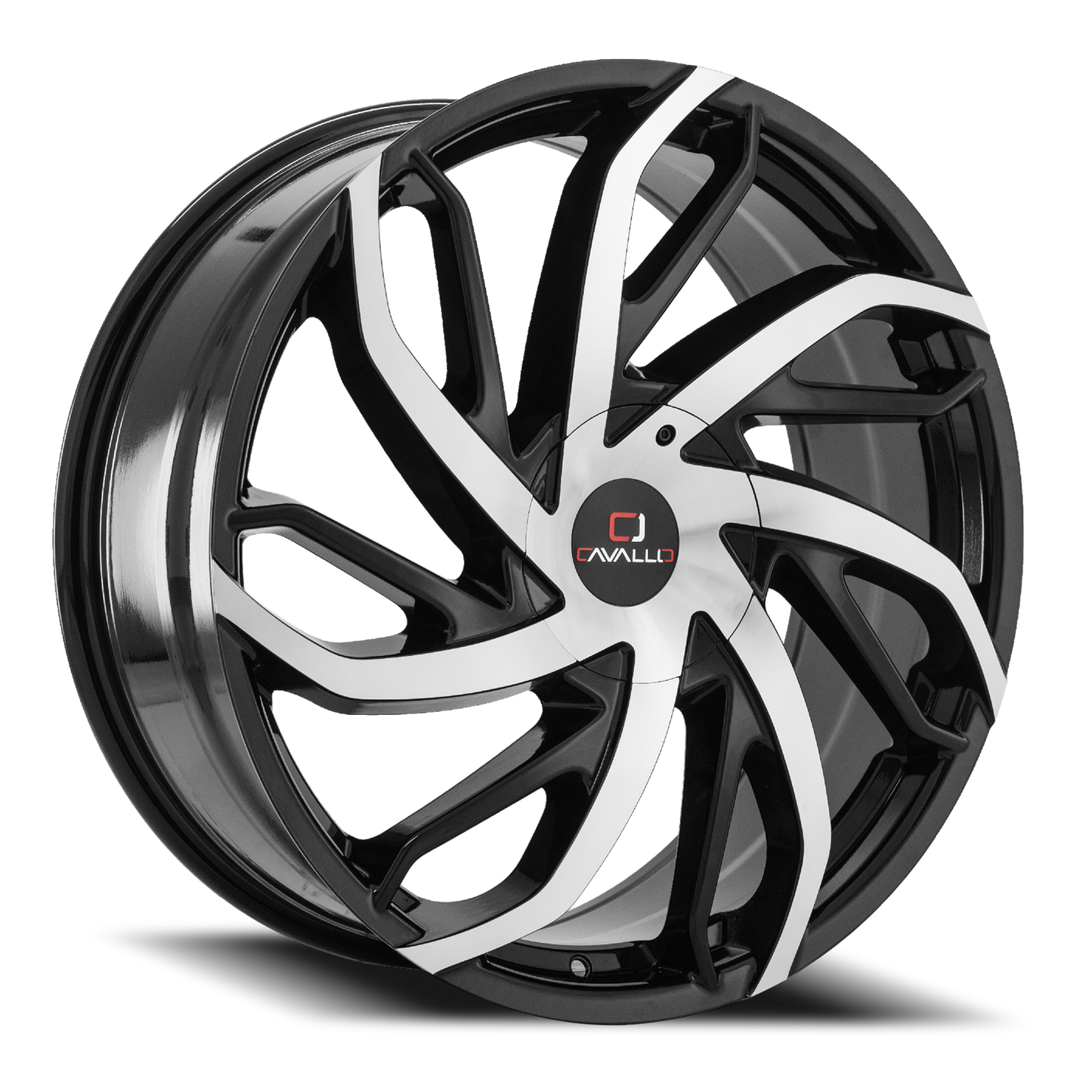 CAVALLO CLV-29 24X9 25 6X135/6X139.7 GLOSS BLACK & MACHINED