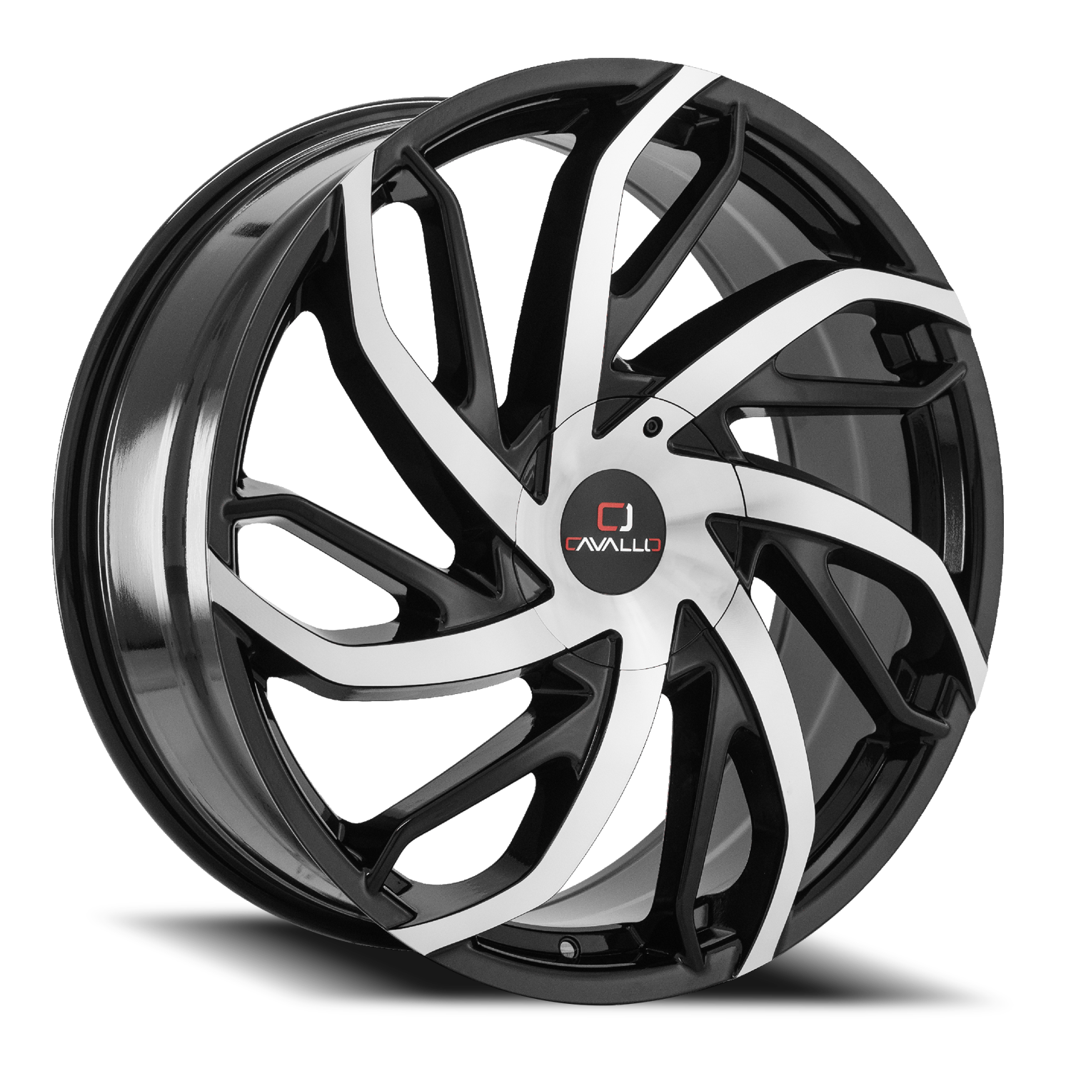 CAVALLO CLV-29 24X9 25 6X135/6X139.7 GLOSS BLACK & MACHINED