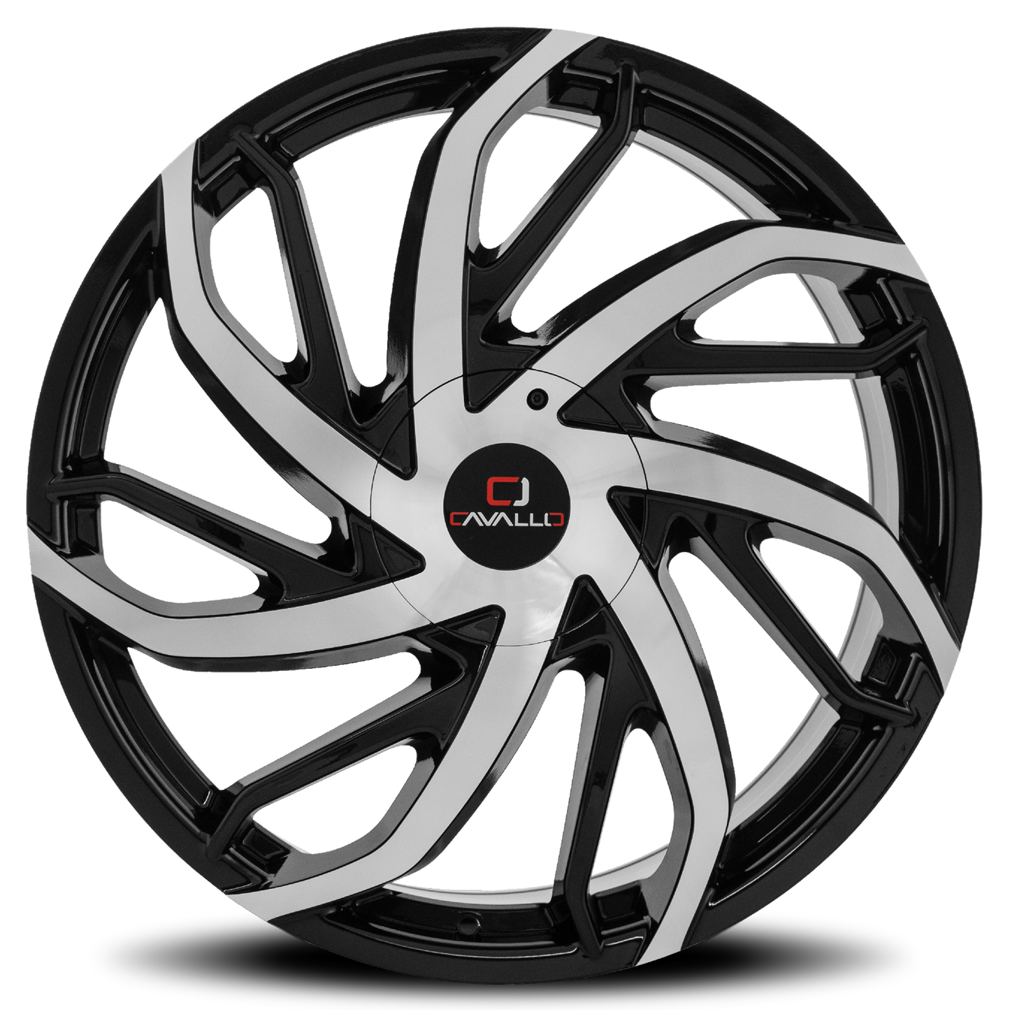 CAVALLO CLV-29 22X9.5 15 5X115/5X120 GLOSS BLACK & MACHINED