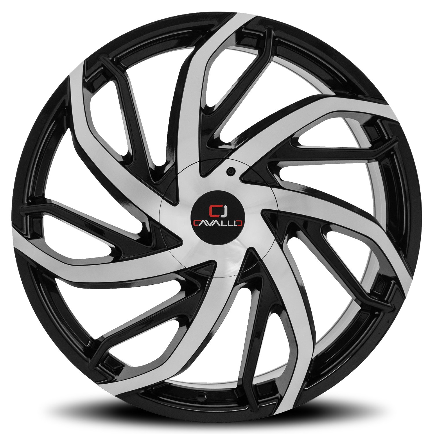 CAVALLO CLV-29 22X9.5 15 5X115/5X120 GLOSS BLACK & MACHINED
