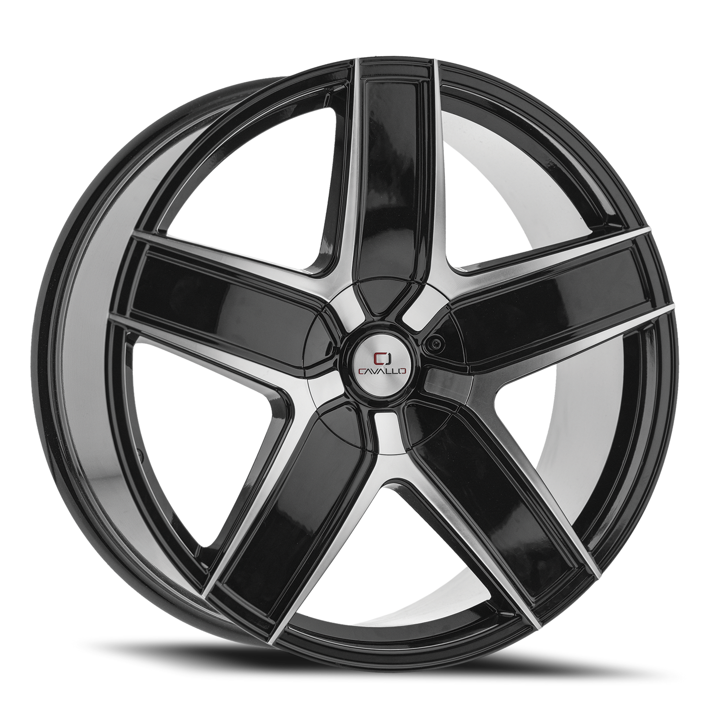 CAVALLO CLV-31 22X8.5 38 5X114.3/5X120 GLOSS BLACK & MACHINED