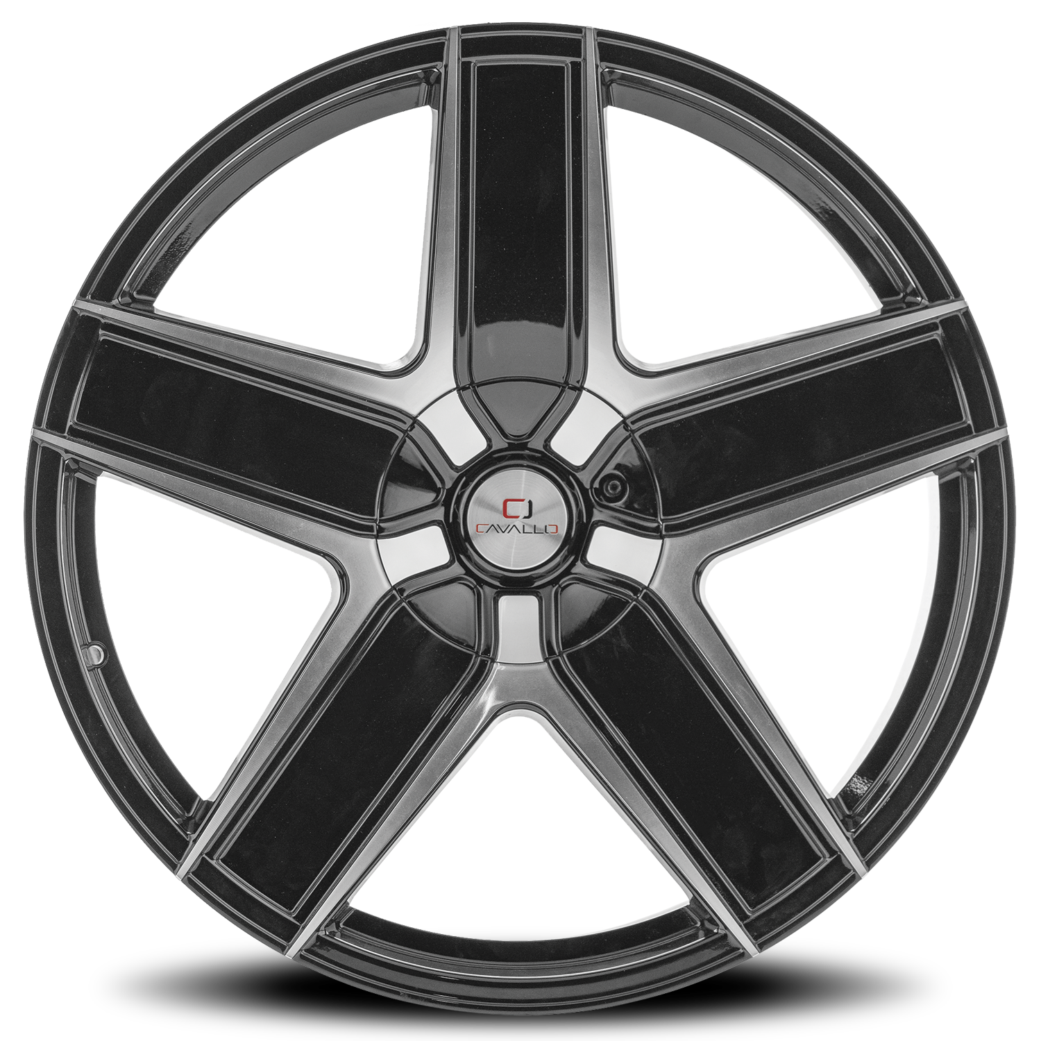 CAVALLO CLV-31 22X8.5 38 5X114.3/5X120 GLOSS BLACK & MACHINED