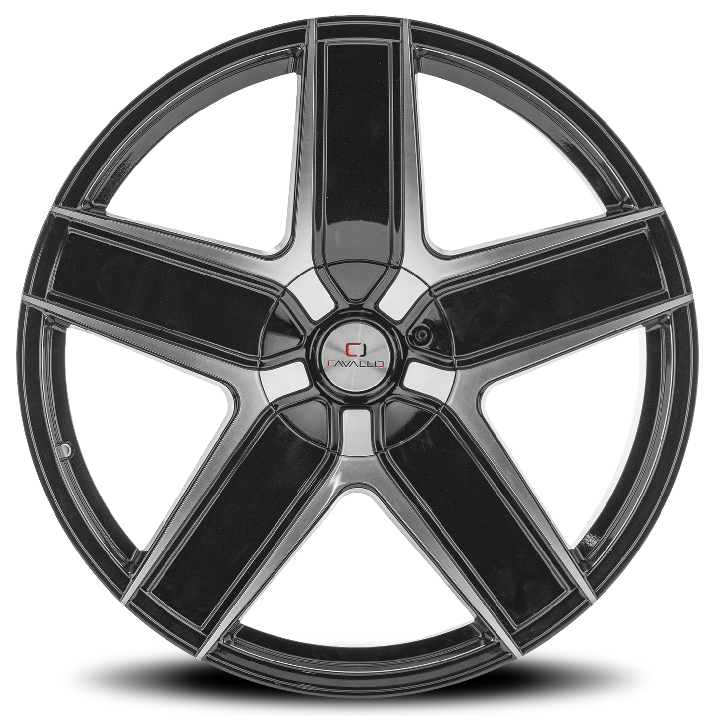 CAVALLO CLV-C-31 20X8.5 35 5X112/5X114.3 GLOSS BLACK & MACHINED