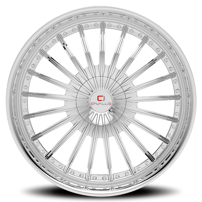 CAVALLO CLV-32 22X8.5 +38 5X112/5X114.3 NANO CHROME