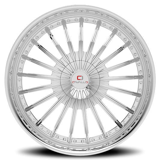 CAVALLO CLV-32 22X8.5 +38 5X112/5X114.3 NANO CHROME