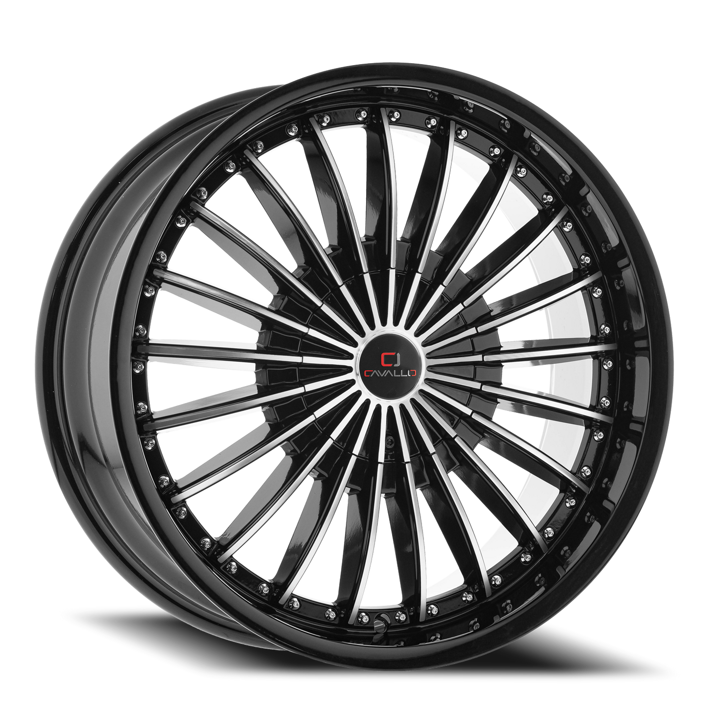 CAVALLO CLV-32 18X8 35 5X114.3/5X120 GLOSS BLACK & MACHINED