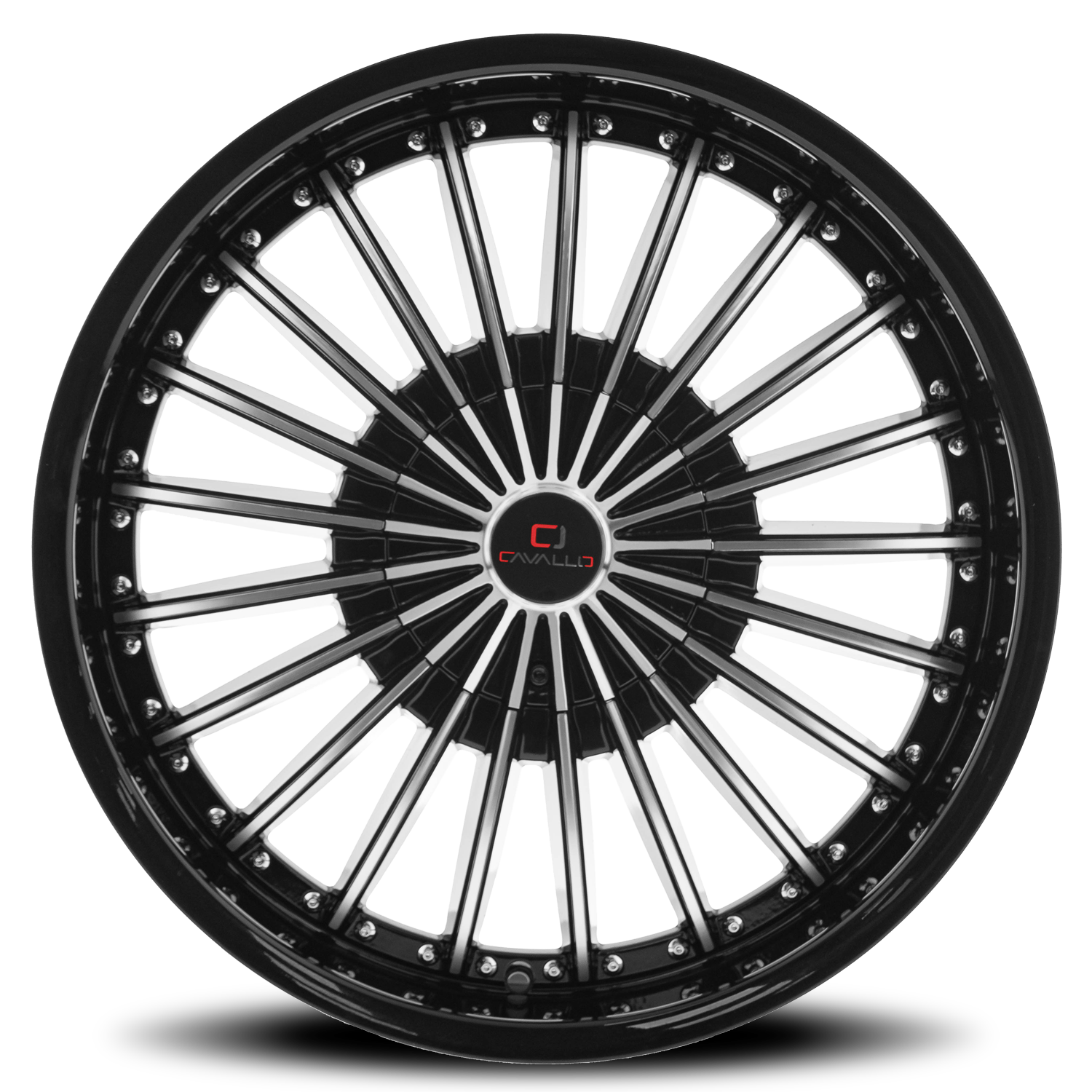 CAVALLO CLV-32 18X8 35 5X114.3/5X120 GLOSS BLACK & MACHINED