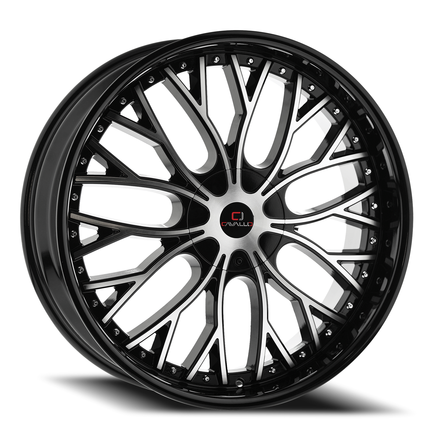 CAVALLO CLV-33 20X8.5 35 5X110/5X114.3 GLOSS BLACK & MACHINED