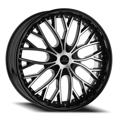 CAVALLO CLV-33 20X8.5 35 5X110/5X114.3 GLOSS BLACK & MACHINED